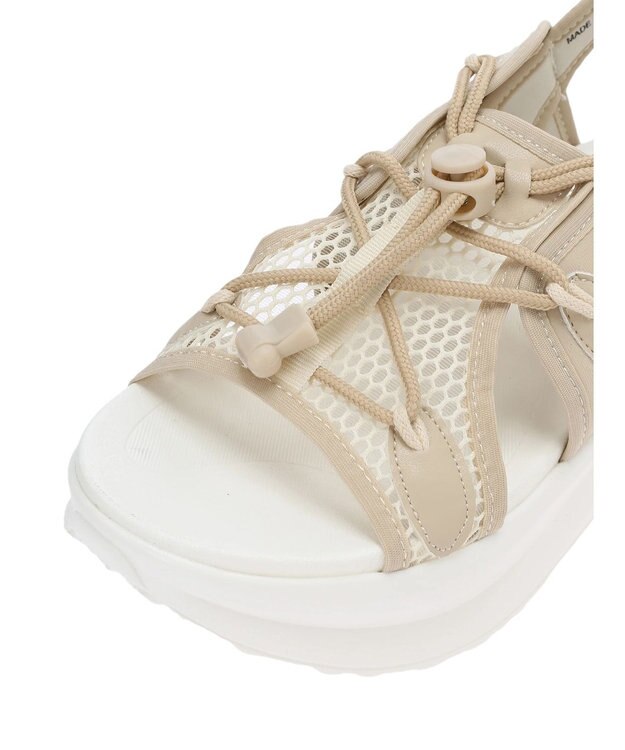 Green Parks ・ＬＥＮＡ　メッシュ厚底サンダル Beige