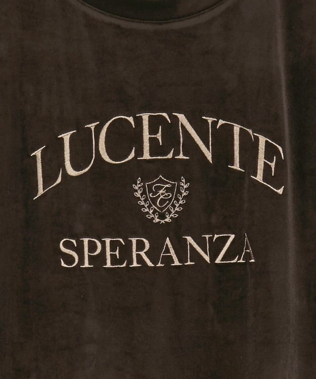 Green Parks ベロアロゴフレンチスリーブチュニック Brown