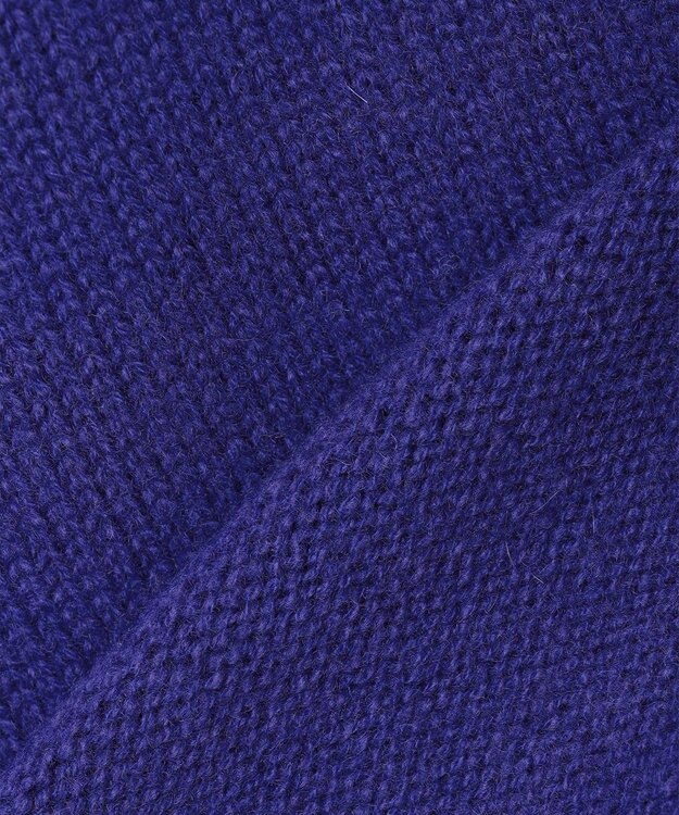 23区 【洗える】ウールカシミヤ ニットポンチョ パープル系