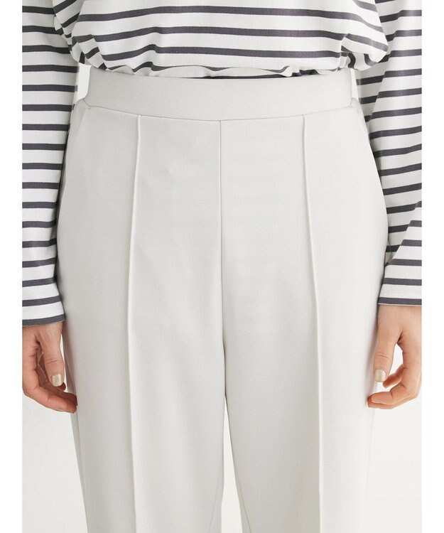 Green Parks らくスレストレートパンツ Ecru