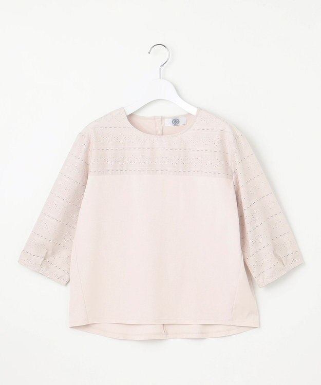 J.PRESS LADIES 【洗える】スムースジャージー 刺繍 カットソー グレージュ系