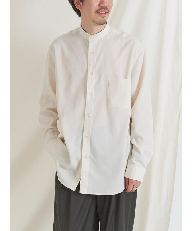 CRAFT STANDARD BOUTIQUE Ｔ／Ｒバンドカラーシャツ Ivory
