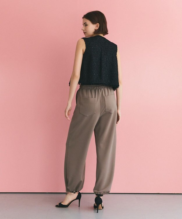 GRACE CONTINENTAL ジャージジョガーパンツ カーキ