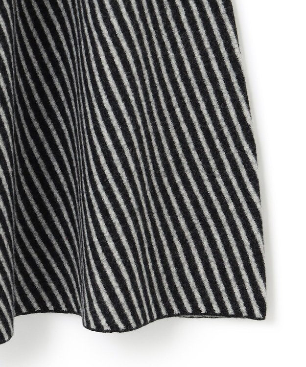 ICB ミルドウール ストライプ柄ニットスカート ブラック系1