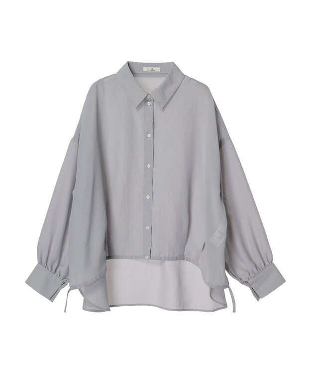 earth music&ecology シアードロストシャツ Light Gray