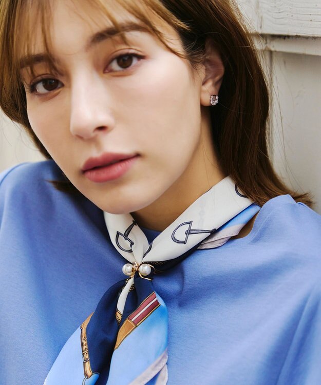 Tiaclasse 【金属アレルギー対応】　サークルストーンイヤリング シルバー