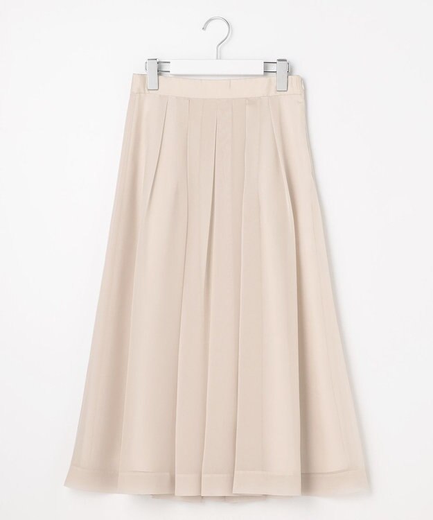 ANY SIS S シャイニータック スカート ライトベージュ