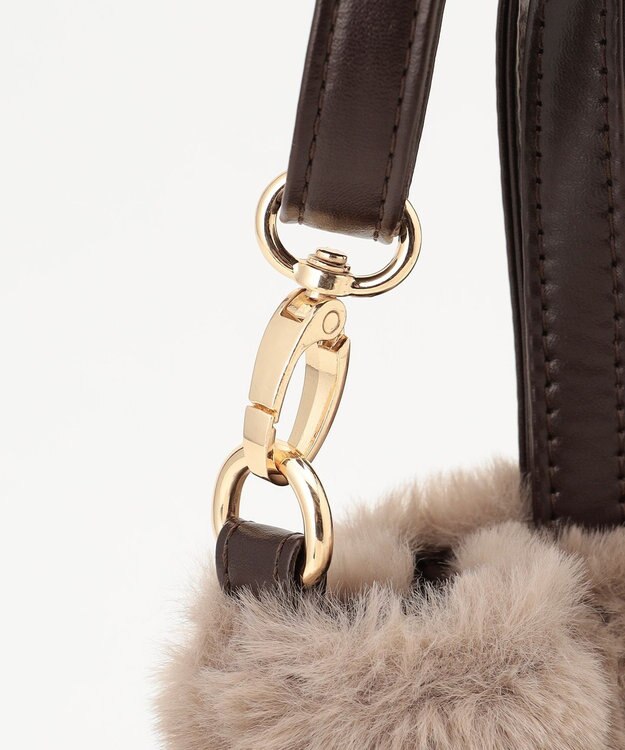 ANY ドロストファーショルダーバッグ モカ