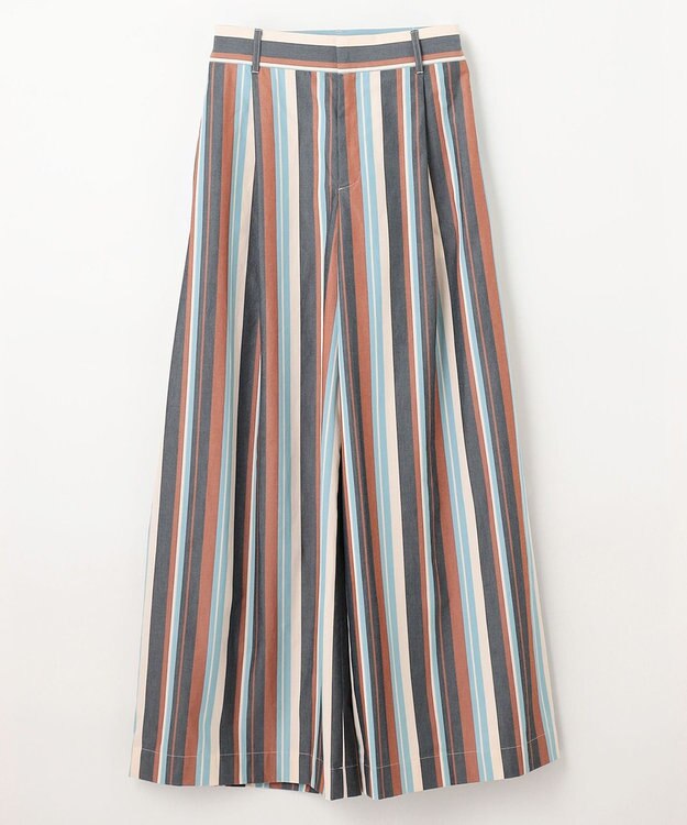 NAVE 【Nave 　洗える】ワイドストライプ　パンツ ネイビー系1