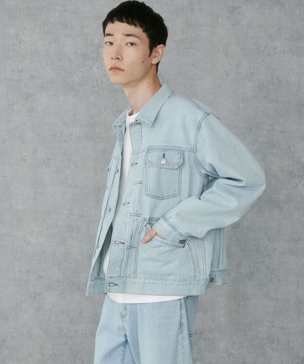 WEGO デニムトラッカージャケット デニム淡加工色