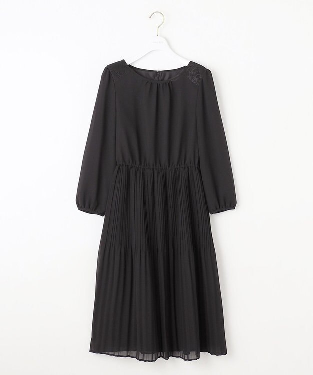 ANY SIS 【洗える】フェミニンプリーツ ワンピース ブラック