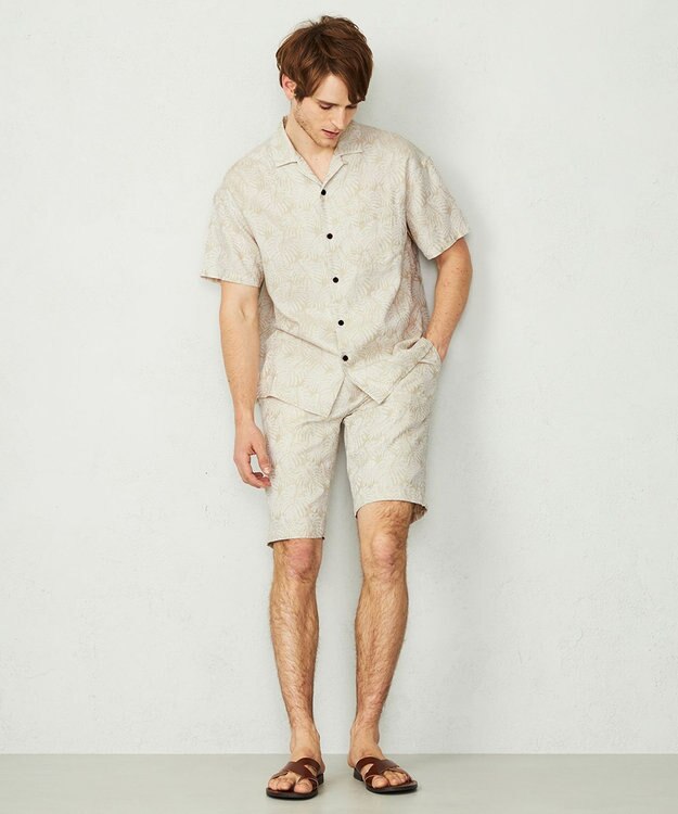 JOSEPH ABBOUD MOUNTAIN 【SPACE／UNISEX】ソアロンリネンジャガード シャツ ベージュ系7