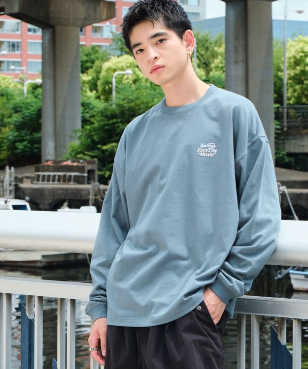 WEGO 【ユニセックス着用ITEM】フロッキーロゴBIGロンT（LS） グリーン