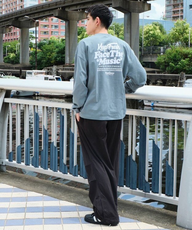 WEGO 【ユニセックス着用ITEM】フロッキーロゴBIGロンT（LS） グリーン