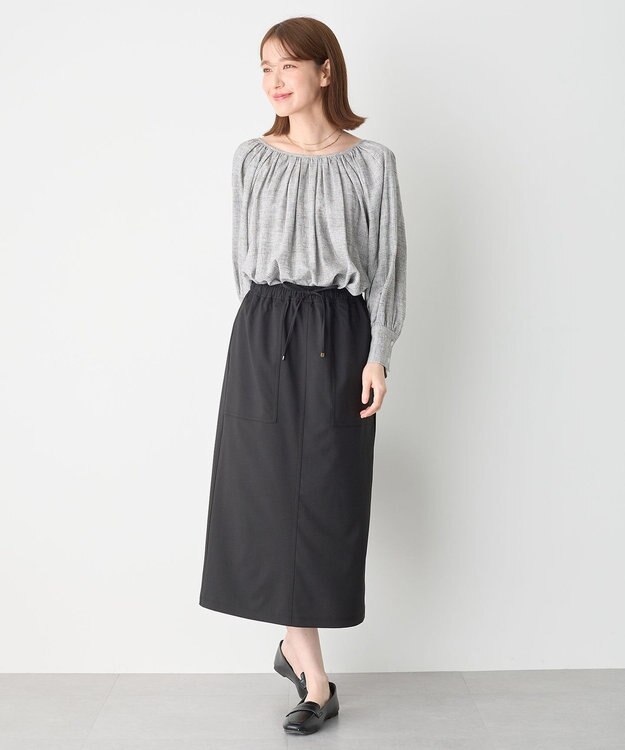 ANY 【手洗い可能】ヨーロピアンリネンギャザーブラウス チェック