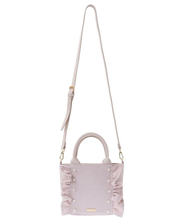 Maison de FLEUR 2WayフリルトートSバッグ Pink