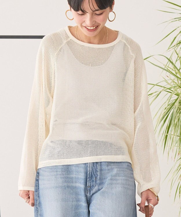 AMERICAN HOLIC メッシュ長袖Ｔシャツ Ivory