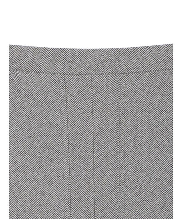 Green Parks 柄圧縮ポンチＩラインスカート Herringbone