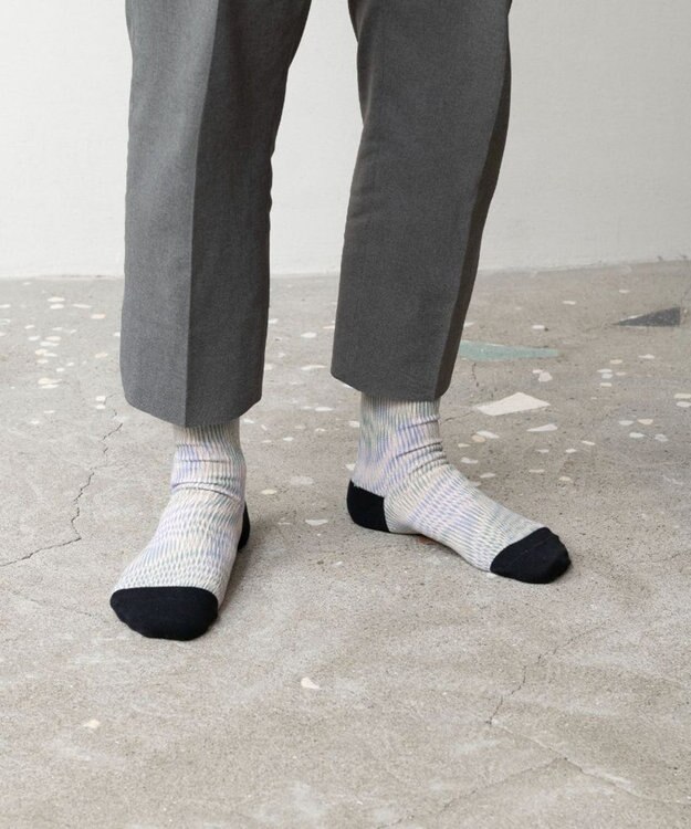 TRICOTE MOIRE LINK SOCKS／モアレリンクソックス 80IVORY