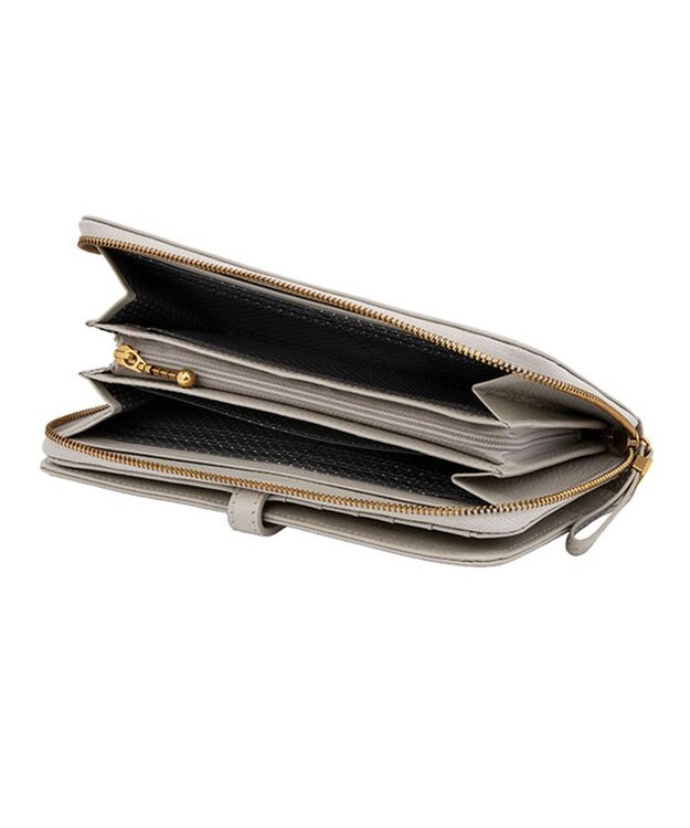 LANVIN en Bleu リュバン ラウンド長財布 ベージュ