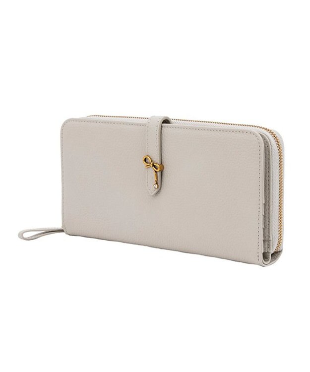 LANVIN en Bleu リュバン ラウンド長財布 ベージュ