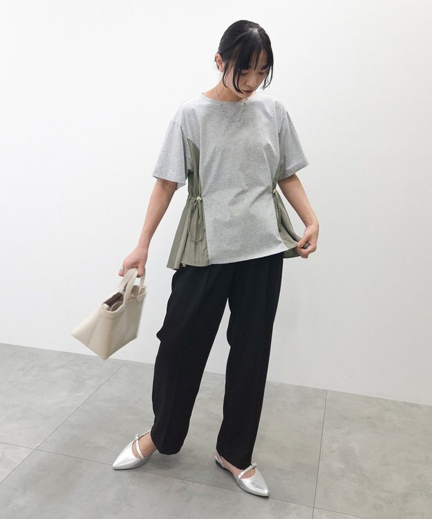 Green Parks 異素材ドッキングプルオーバー Gray Mixture