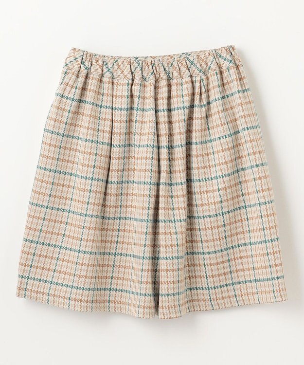 組曲 KIDS 【150-160㎝】チェック キュロット クリーム系