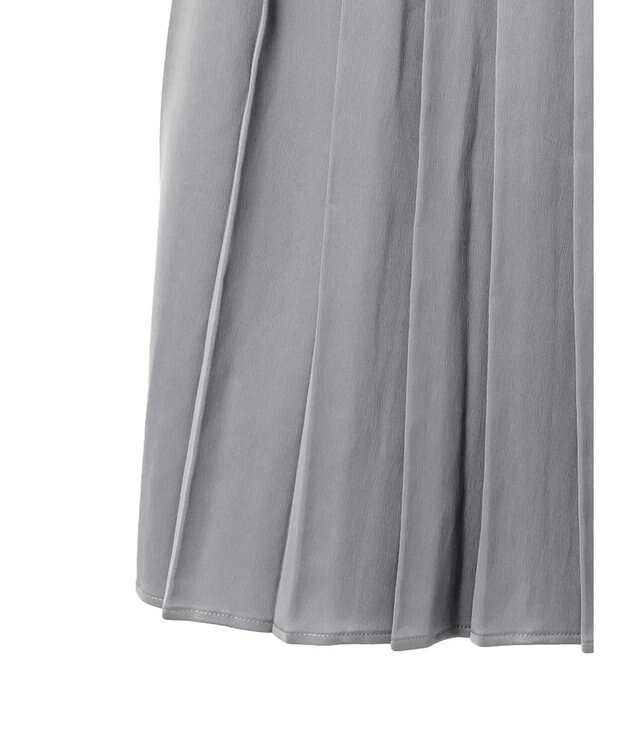 earth music&ecology サテンプリーツスカート Silver