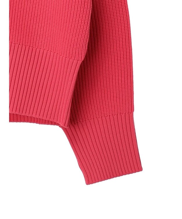 Green Parks スポンディシュ畦編みショート丈カーディガン Pink