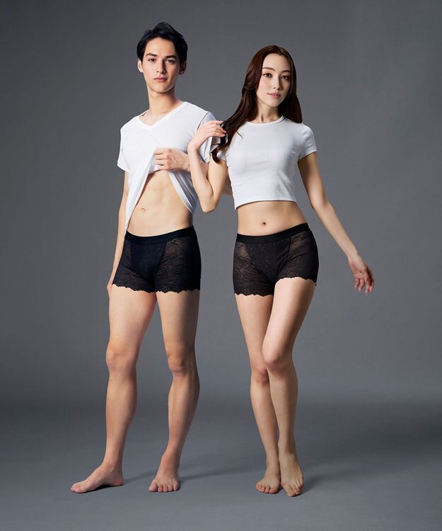 WACOAL MEN WACOAL MEN 【レースボクサー】 ボクサーパンツ ユニセックス 通気性 スカラ始末(裾部分) マチ部分の肌側は綿素材 レディース メンズ WT8822 /ワコールメン ブラック