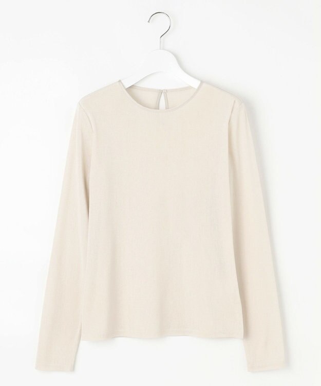 23区 L 【GOLD LABEL】ファインストレッチチュール シアーカットソー サンドベージュ系