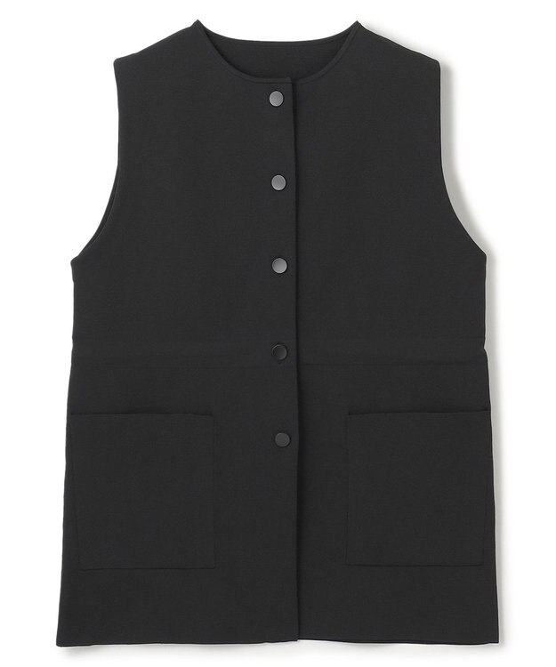 UNFILO フォルムニットジレ ブラック