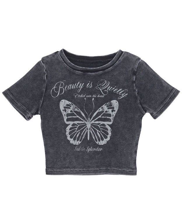 WEGO ヴィンテージウォッシュグラフィックリブT 柄1