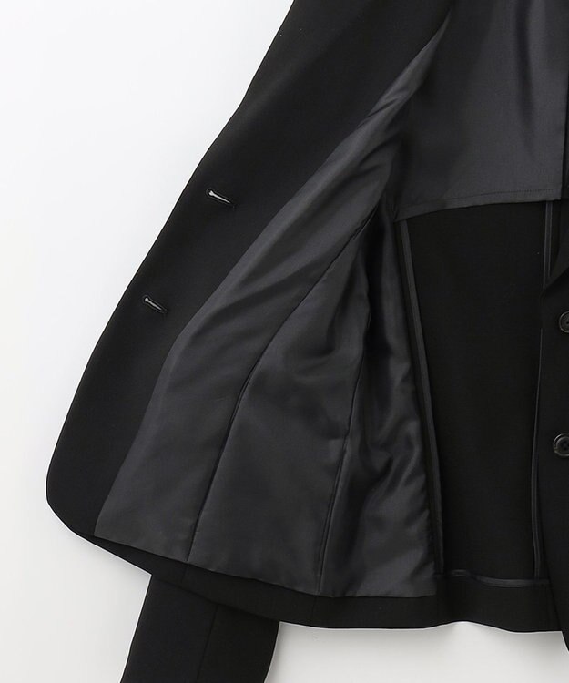 J.PRESS LADIES 【リクルート対応】テフロンカームスキン テーラード ジャケット ブラック系