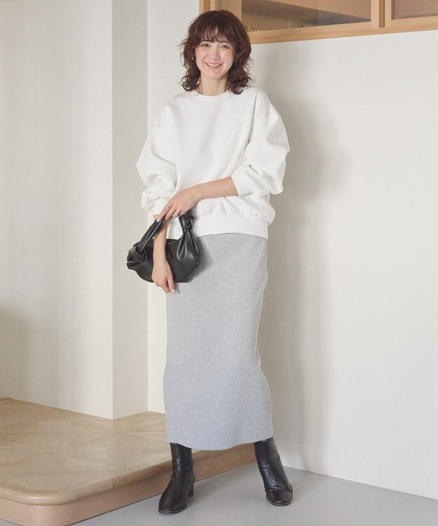 AMERICAN HOLIC ラメリブニットタイトスカート Light Gray Mixture