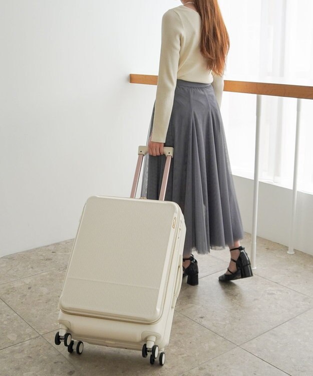 ACE BAGS & LUGGAGE Jewelna Rose エルダートローリー ボトルホルダー付 51~63L 05402 ジュエルナローズ cs オフホワイト