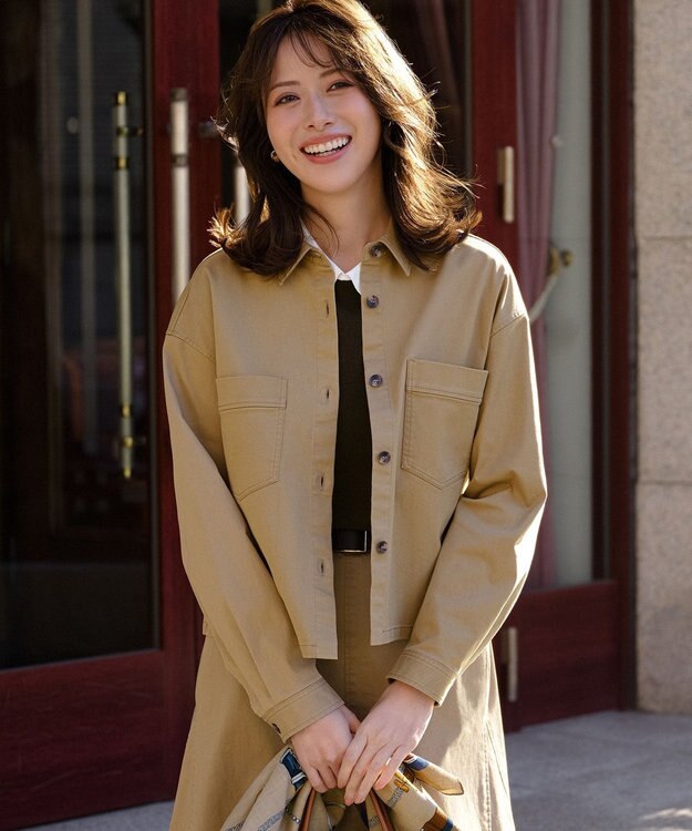 23区 【先行予約】ストレッチギャバ チノ ショート シャツジャケット