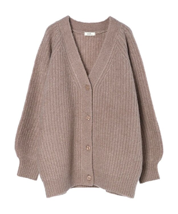earth music&ecology フワフワＭＩＸヤーンカーディガン Mocha