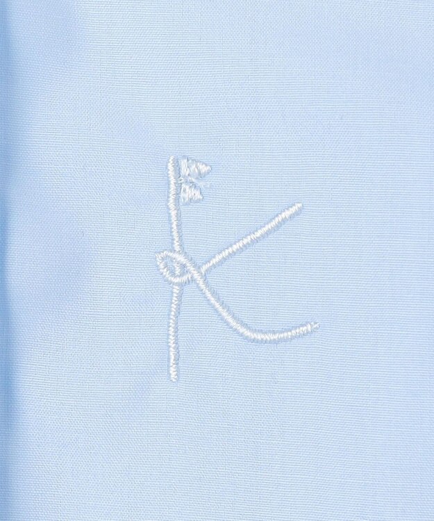 組曲 KIDS 【150-160㎝】レースペプラム ブラウス サックスブルー