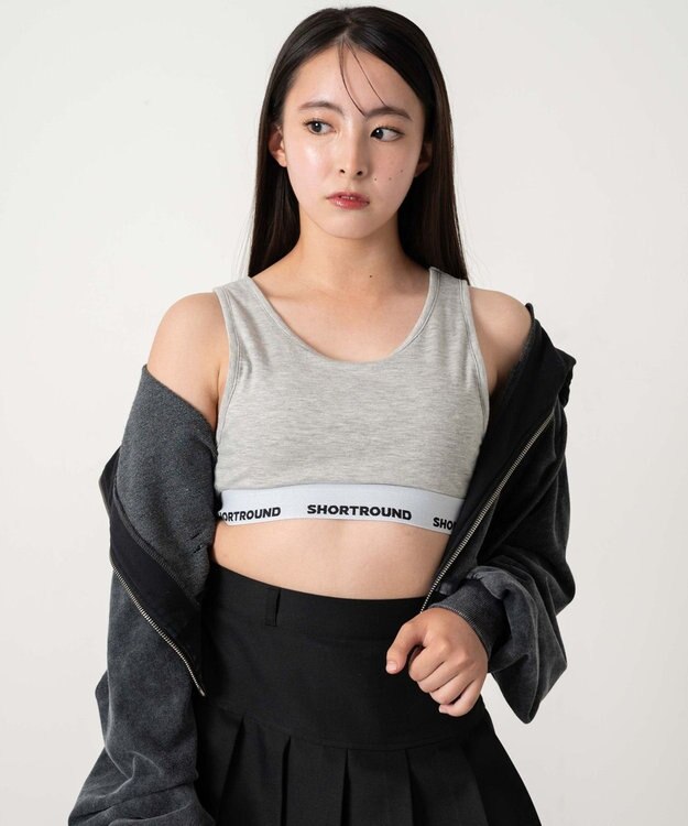 WEGO ロゴブラトップ 杢グレー