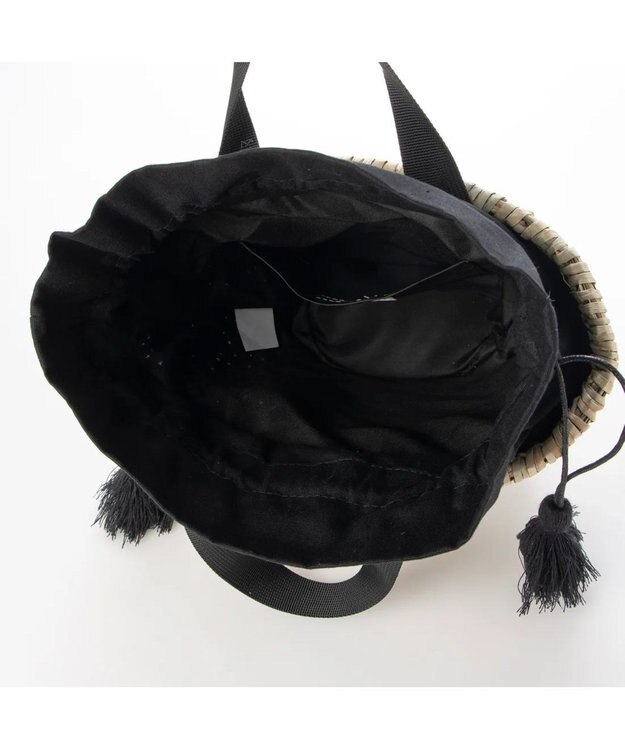 UNBILLION kakatoo ビジュー付きカゴバッグ ブラック