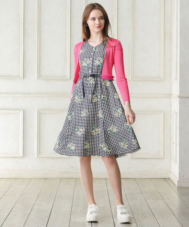 TOCCA 【洗える】MUGET ドレス ネイビー系7