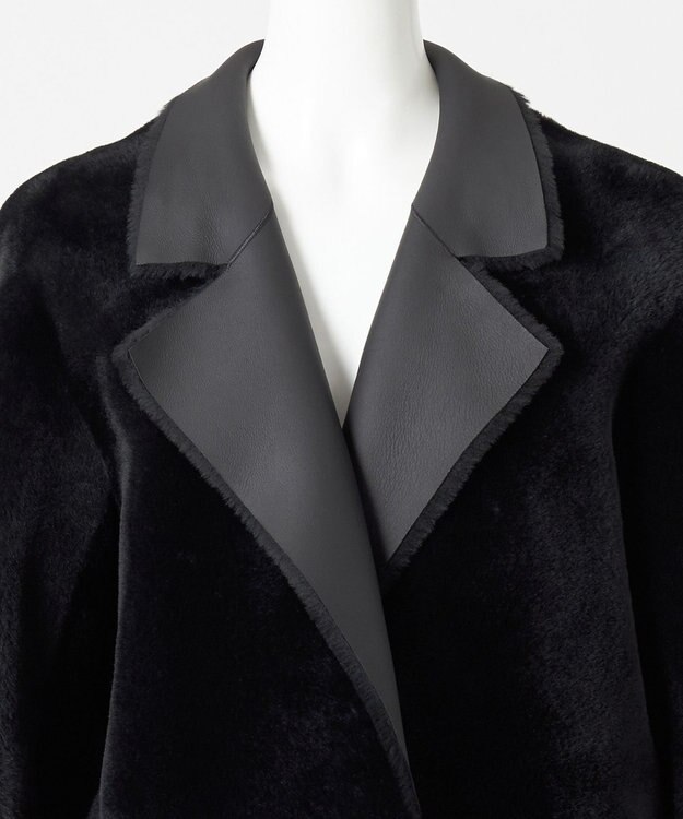 23区 【エステータ】ムートン コート ブラック系