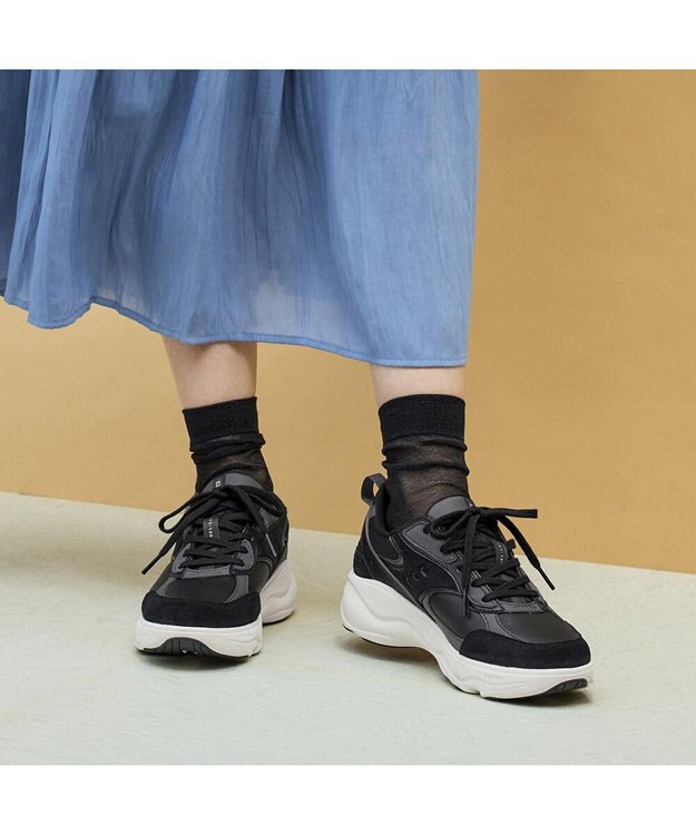 ASICS WALKING ゲルラシーロ レディース 2E相当 ブラック×ブラック