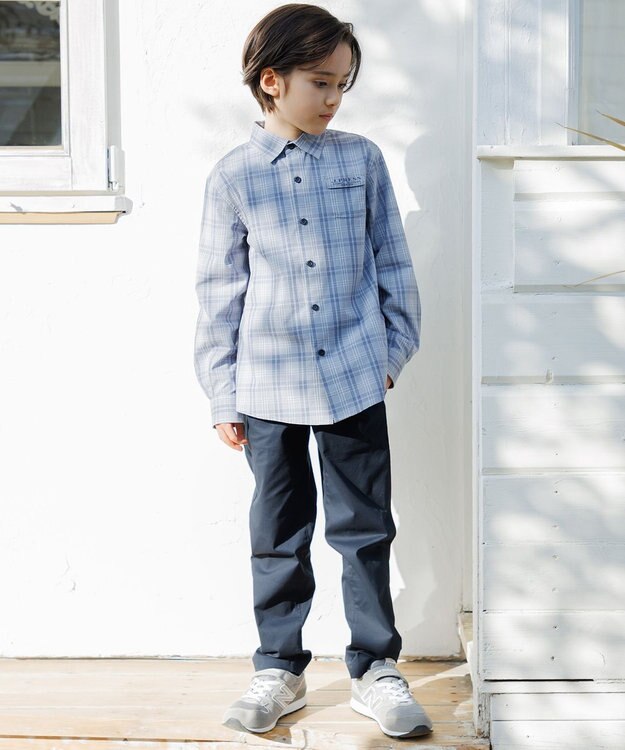 J.PRESS KIDS 【140-170cm】オックス チェックシャツ ライトグレー系3