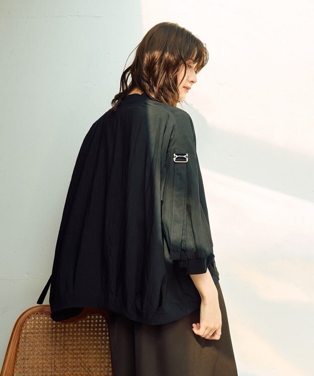 YECCA VECCA 【UVカット/接触冷感/遮熱】COOL5分袖MA-1 Charcoal Gray