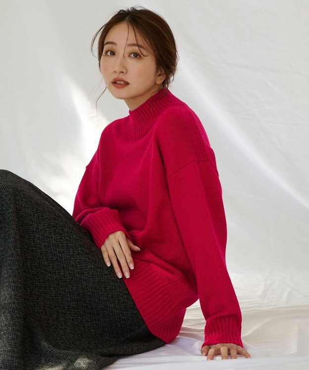 ANY 【6色展開】ラムウールハイネックニット