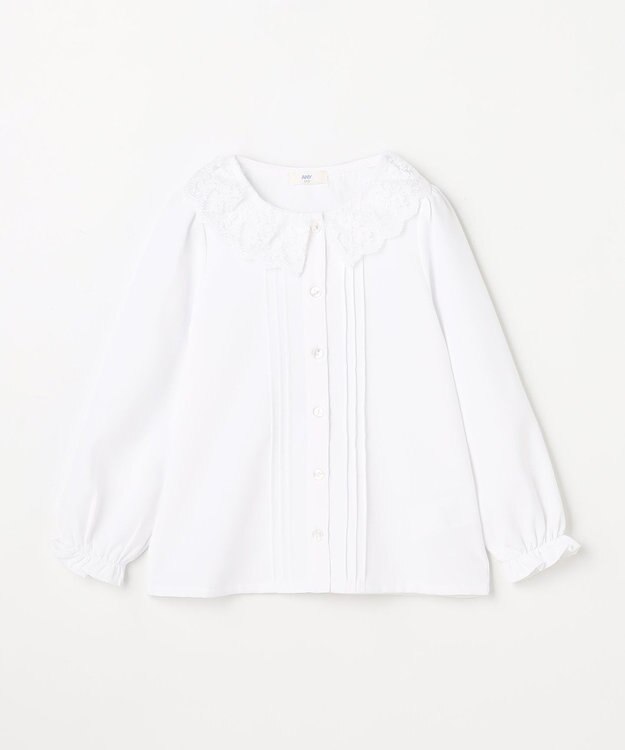ANY KIDS 襟レース ブラウス ホワイト