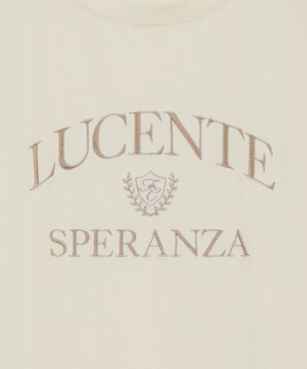 Green Parks ベロアロゴフレンチスリーブチュニック Ecru