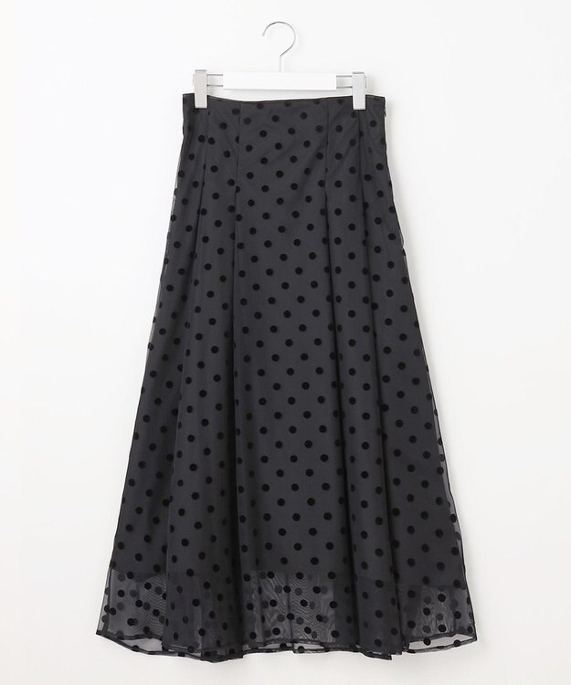 Feroux フロッキーチェック・ドット スカート ブラック系9
